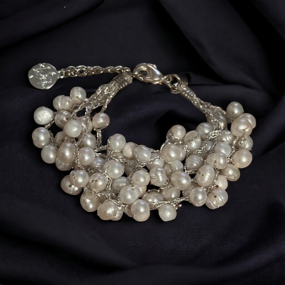 Crossroads multi strand freshwater pearl bracelet - Picture 1 of 5